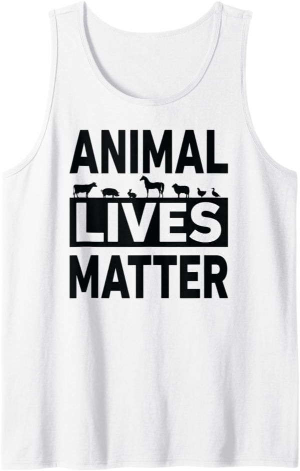 Animal Lives Matter Funny Vegetarian Vegan for Men Women Tan... - Image 2
